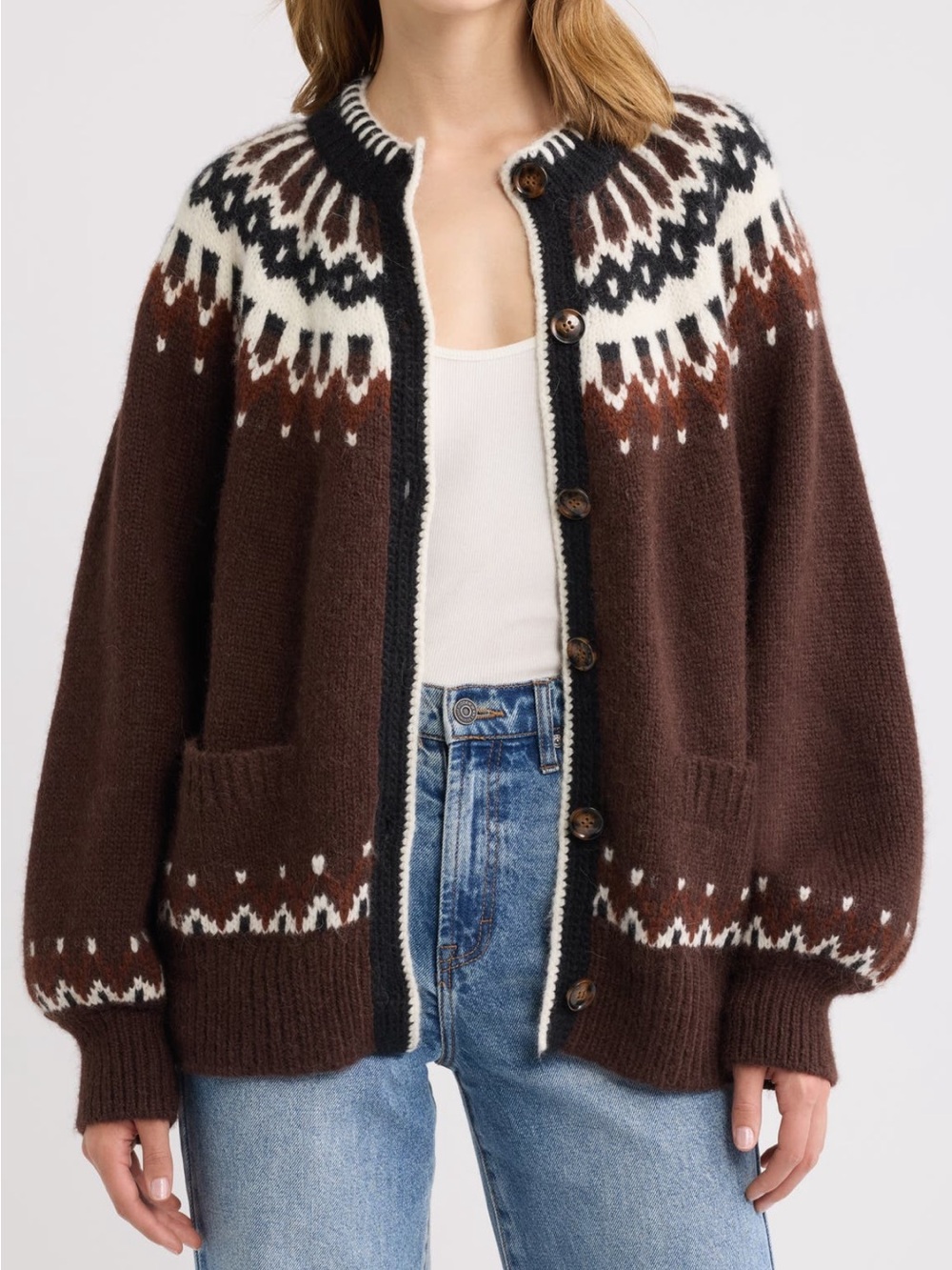 Doen hue fair aisle cardigan